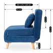 Mebel Elite Раскладной кресло Marry, темно-синий, ME.MARRY/GR/DNAT/T/FW - Home Club, изображение 14