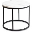 Mebel Elite Столик Conny «Білий мармур»/«Чорний», ME.CONNY/BM/CZ/L - Home Club