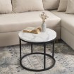 Mebel Elite Столик Conny «Білий мармур»/«Чорний», ME.CONNY/BM/CZ/L - Home Club, зображення 3