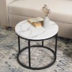 Mebel Elite Столик Conny «Білий мармур»/«Чорний», ME.CONNY/BM/CZ/L - Home Club, зображення 4