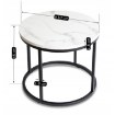 Mebel Elite Столик Conny «Білий мармур»/«Чорний», ME.CONNY/BM/CZ/L - Home Club, зображення 7
