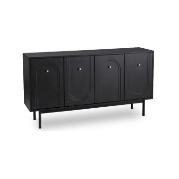 Mebel Elite Комод Marlen 155 см, чорна, W.MAZOMA/CZ/N.CZ/U.ZL/KOM4D - Home Club