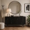 Mebel Elite Комод Marlen 155 см, черный, W.MAZOMA/CZ/N.CZ/U.ZL/KOM4D - Home Club, изображение 2