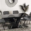 Mebel Elite Стіл Clark, розкладний, 120–160 см, чорний глянцевий, PM.DUBAJ/CZ/PL/S - Home Club, зображення 3