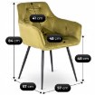 Mebel Elite Стул Modesto, цвет «фисташка», велюр, ME.MODESTO/CU/CZ/V/K - Home Club, изображение 9