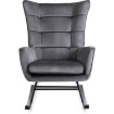 Mebel Elite Крісло-гойдалка Jackson, сіре велюрове, ME.JACKSON/P/V/FW - Home Club, зображення 3