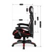 Mebel Elite Игровое вращающееся кресло Maximo, чёрно-красное, ME.MAXIMO/CZ/CZR/T/FO - Home Club, изображение 7