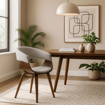 Mebel Elite Стул Gary 2, серый/орех, ME.GARY2/P/O/T/DG/K - Home Club