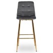 Mebel Elite Барный стул Ariel, серый, велюровый, ME.ARIEL/P/ZL/V/H - Home Club, изображение 3