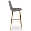 Mebel Elite Барный стул Ariel, серый, велюровый, ME.ARIEL/P/ZL/V/H - Home Club, изображение 5
