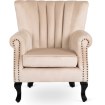 Mebel Elite Кресло Mallo, бежевое, велюровое, ME.MALLO/BZ/V/FW - Home Club, изображение 3