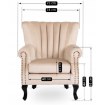 Mebel Elite Кресло Mallo, бежевое, велюровое, ME.MALLO/BZ/V/FW - Home Club, изображение 7
