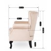 Mebel Elite Кресло Mallo, бежевое, велюровое, ME.MALLO/BZ/V/FW - Home Club, изображение 8
