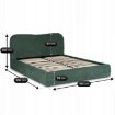 Mebel Elite Кровать 160x200 Bristol с ящиком для вещей, зеленая, с букле, ME.BRISTOL/160/Z/TB/LOZZPOJ - Home Club, изображение 12