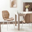 Mebel Elite Стул Lucky бежевого цвета с белыми ножками, велюровый, ME.LUCKY/BZ/B/V/K - Home Club, изображение 2