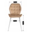Mebel Elite Стул Lucky бежевого цвета с белыми ножками, велюровый, ME.LUCKY/BZ/B/V/K - Home Club, изображение 6
