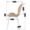 Mebel Elite Стул Lucky бежевого цвета с белыми ножками, велюровый, ME.LUCKY/BZ/B/V/K - Home Club, изображение 7