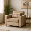 Mebel Elite Раскладной кресло Solor, бежевый велюр, ME.SOLOR2/BZ/V/FW - Home Club, изображение 2