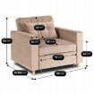 Mebel Elite Раскладной кресло Solor, бежевый велюр, ME.SOLOR2/BZ/V/FW - Home Club, изображение 14