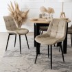 Mebel Elite Стул Chris, бежевый, велюровый, ME.CHRIS/BZ/CZ/V/K - Home Club, изображение 4
