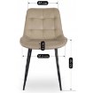 Mebel Elite Стул Chris, бежевый, велюровый, ME.CHRIS/BZ/CZ/V/K - Home Club, изображение 9