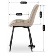 Mebel Elite Стул Chris, бежевый, велюровый, ME.CHRIS/BZ/CZ/V/K - Home Club, изображение 10