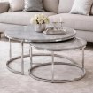 Mebel Elite Набор керамических столиков Milano, серый мрамор/серебристый, ME.MILANO/SZM/SR/L - Home Club, изображение 2