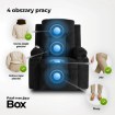 Mebel Elite Розкладне крісло з функцією масажу Box, чорне, з вельветової тканини, ME.BOX2/CZ/SZTR/FW - Home Club, зображення 5