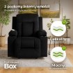 Mebel Elite Розкладне крісло з функцією масажу Box, чорне, з вельветової тканини, ME.BOX2/CZ/SZTR/FW - Home Club, зображення 6
