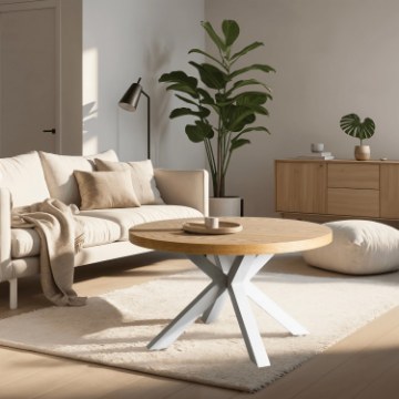 Mebel Elite Столик Lincoln, дуб «Золотой»/белый, ME.LINCOLN/D/B/L - Home Club