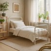 Mebel Elite Металлическая кровать Pablo 90x200, белого цвета, ME.PABLO/90/B/LOZ - Home Club, изображение 2
