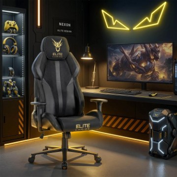 Mebel Elite Игровое вращающееся кресло Nexon, чёрно-жёлтое, ME.FURY/CZ/ZO/E/T/FO - Home Club
