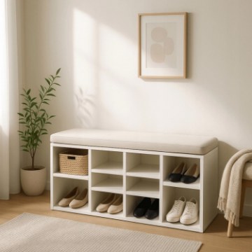 Mebel Elite Шкафчик для обуви Axel 104 см, белый, ME.AXEL/B/SZAFKBUT - Home Club