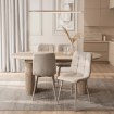 Mebel Elite Раздвижной стол Oval, 180–220 см, травертин, ME.OVAL/TRAW/S - Home Club, изображение 2