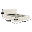 Mebel Elite Кровать 160x200 Murcja с ящиком для хранения, кремового цвета, из ткани букле, ME.MURCJA/160/KR/TB/LOZZPOJ - Home Club, изображение 4