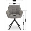 Mebel Elite Вращающееся кресло Peony, серое, букле, ME.PEONY/P/T/K - Home Club, изображение 9