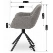 Mebel Elite Вращающееся кресло Peony, серое, букле, ME.PEONY/P/T/K - Home Club, изображение 10