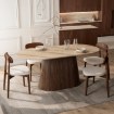 Mebel Elite Стіл Gianni, овальний, 180 см, травертин/горіх, ME.GIANNI/TRAW/O/S - Home Club, зображення 2
