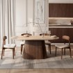 Mebel Elite Стіл Gianni, овальний, 180 см, травертин/горіх, ME.GIANNI/TRAW/O/S - Home Club, зображення 3