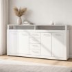 Mebel Elite Комод Blago 190 см, білий, W.LUNA/B/KOM4D4S - Home Club, зображення 2