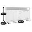 Mebel Elite Комод Blago 190 см, білий, W.LUNA/B/KOM4D4S - Home Club, зображення 7