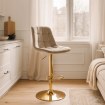 Mebel Elite Барный стул Arcos, бежевый, велюровый, ME.ARCOS/BZ/ZL/V/H - Home Club, изображение 2