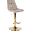 Mebel Elite Барный стул Arcos, бежевый, велюровый, ME.ARCOS/BZ/ZL/V/H - Home Club, изображение 3