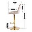 Mebel Elite Барный стул Arcos, бежевый, велюровый, ME.ARCOS/BZ/ZL/V/H - Home Club, изображение 9
