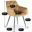 Mebel Elite Стул Modesto, горчичного цвета, велюровый, ME.MODESTO/BR/CZ/V/K - Home Club, изображение 9
