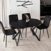 Mebel Elite Стол Dorian, раскладной, 80–160 см, черный, ME.DORIAN/CZ/S - Home Club, изображение 3