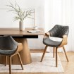 Mebel Elite Стілець Luise з велюру, сірий, з гнутої фанери, ME.LUISE/P/DZ/V/DG/K - Home Club, зображення 2