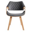Mebel Elite Стілець Luise з велюру, сірий, з гнутої фанери, ME.LUISE/P/DZ/V/DG/K - Home Club, зображення 3
