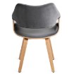 Mebel Elite Стілець Luise з велюру, сірий, з гнутої фанери, ME.LUISE/P/DZ/V/DG/K - Home Club, зображення 5