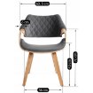 Mebel Elite Стілець Luise з велюру, сірий, з гнутої фанери, ME.LUISE/P/DZ/V/DG/K - Home Club, зображення 6